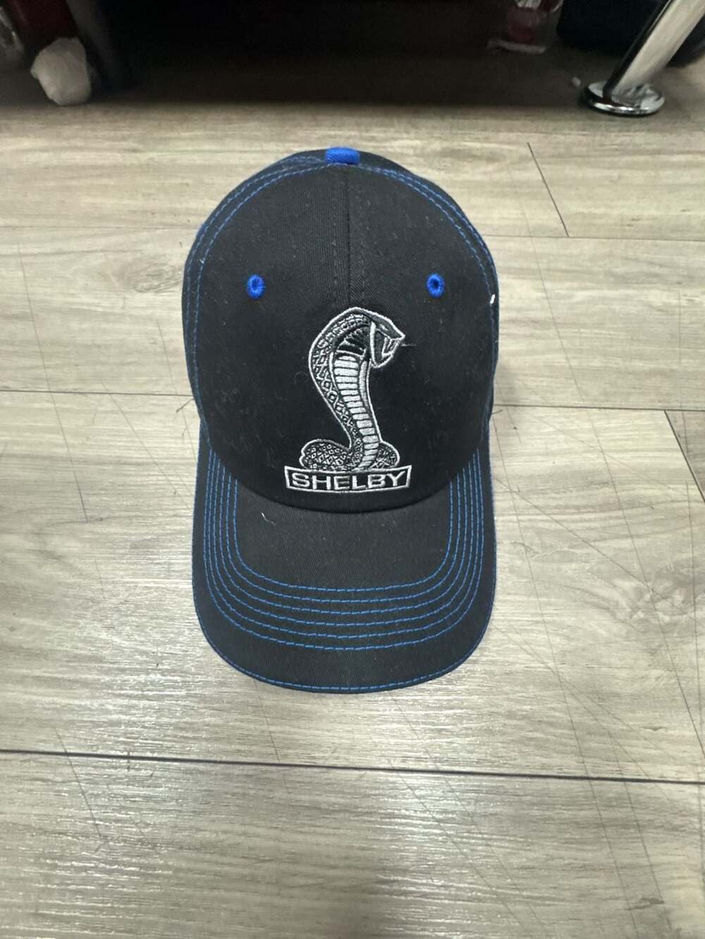 Shelby Cobra Black and Blue Embroidered Baseball Cap
